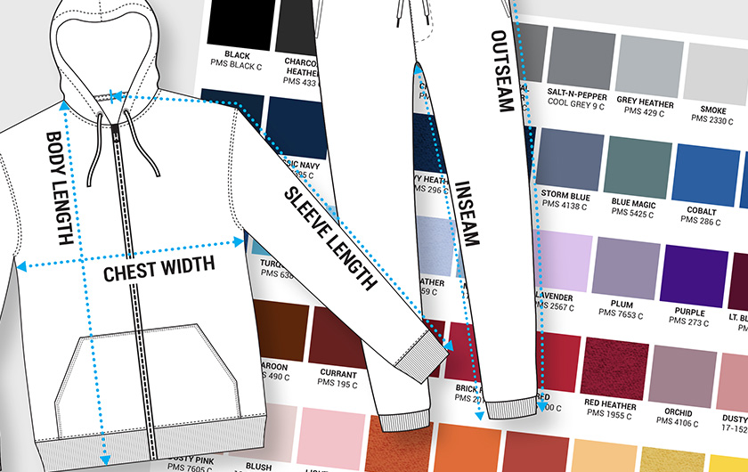 Size + Color Chart