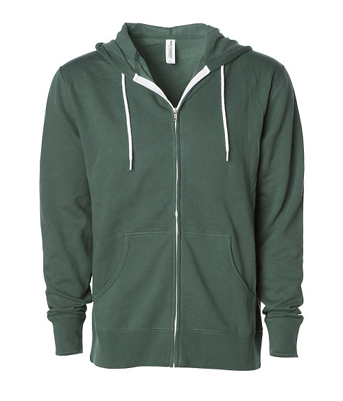 mens hoodies Unisex Lightweight Full-Zip Hooded Sweatshirt